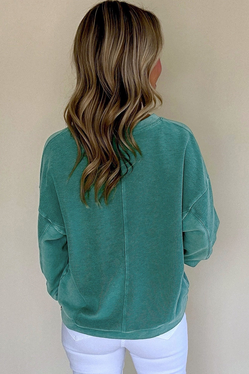 Teal Pullover January.