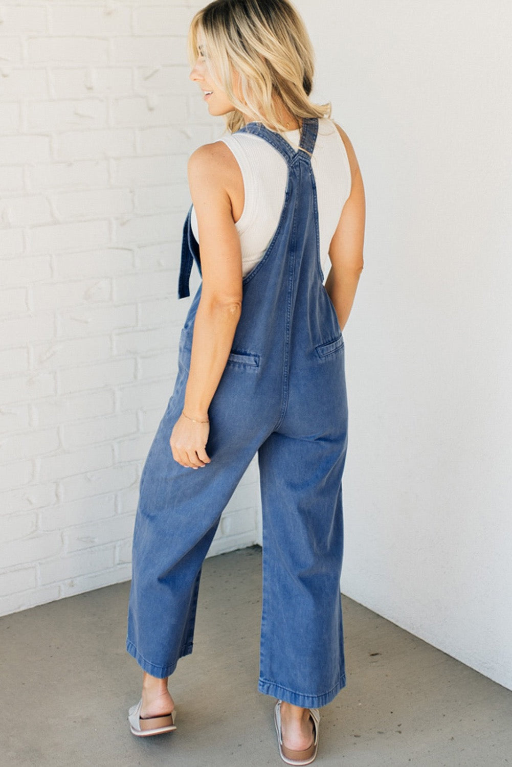 Denim Knot Strap Overalls January.