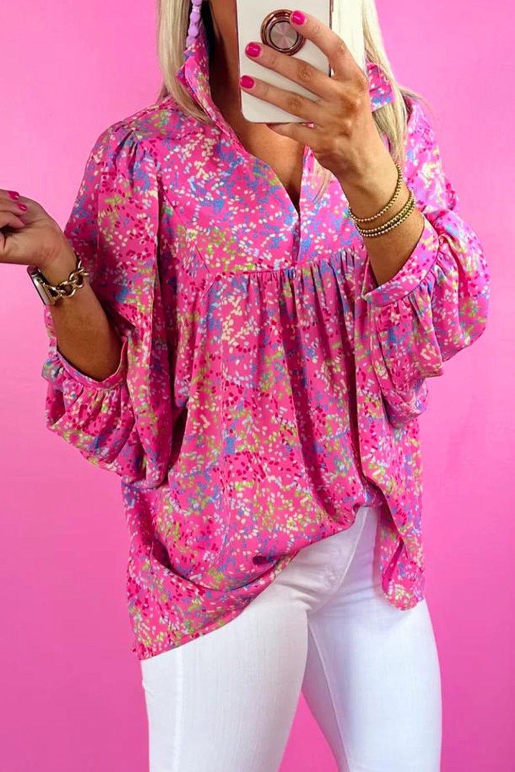 Pink Confetti Blouse January.