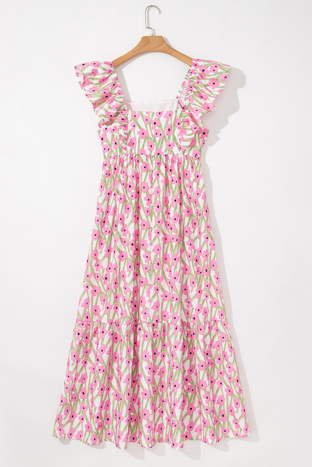 Pink Floral Ruffle Maxi LT