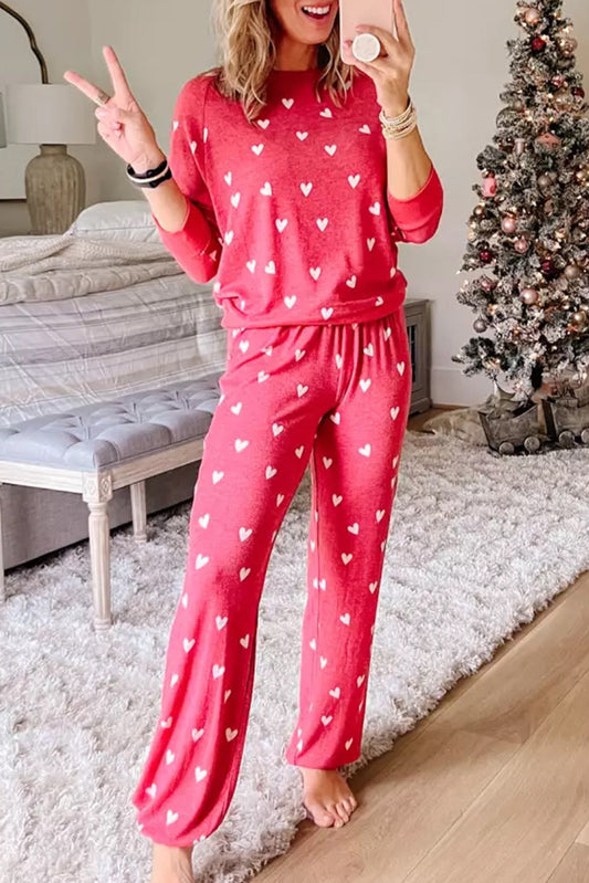 Red Hearts Pajama Set RTS