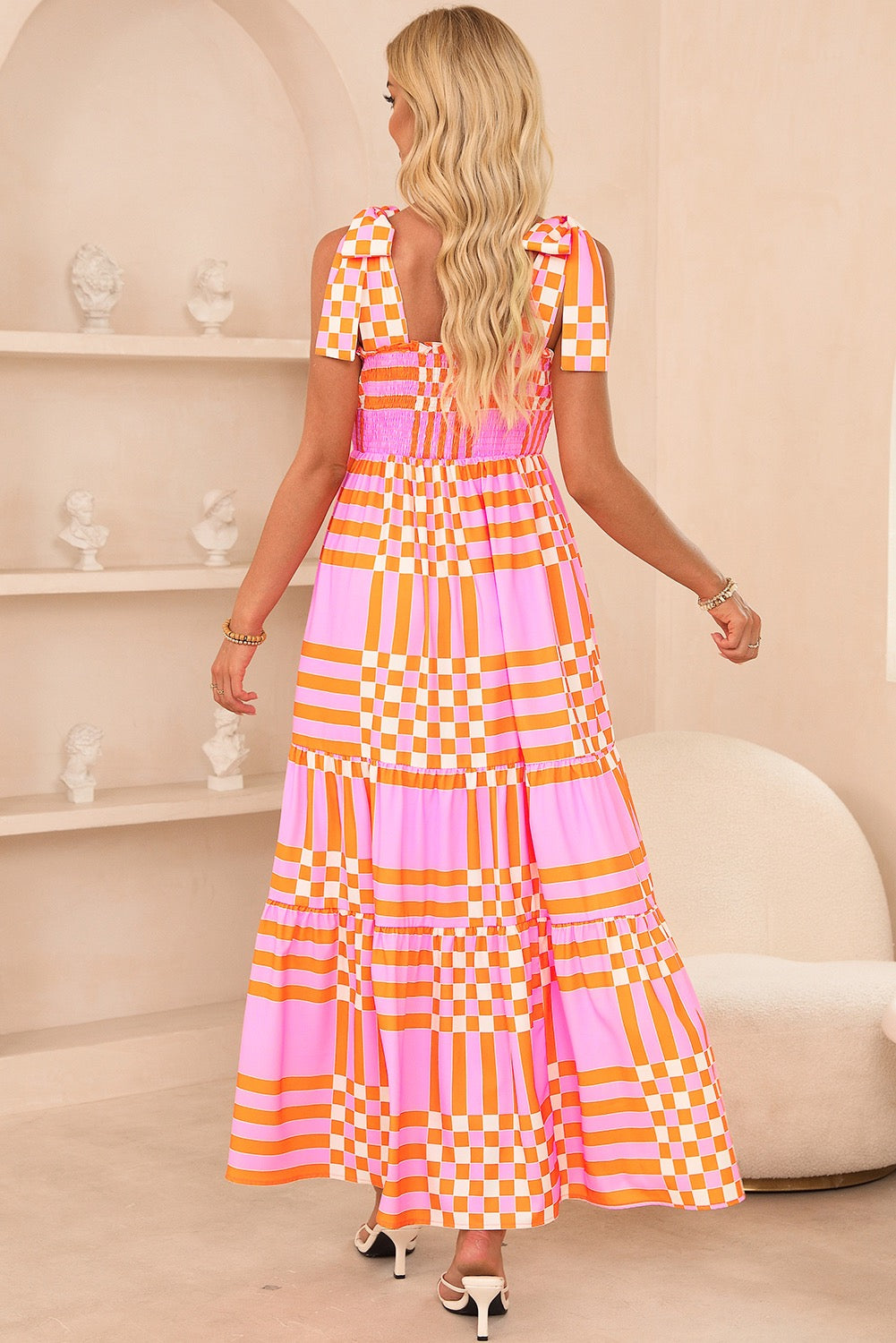 Pink Gingham Maxi LT