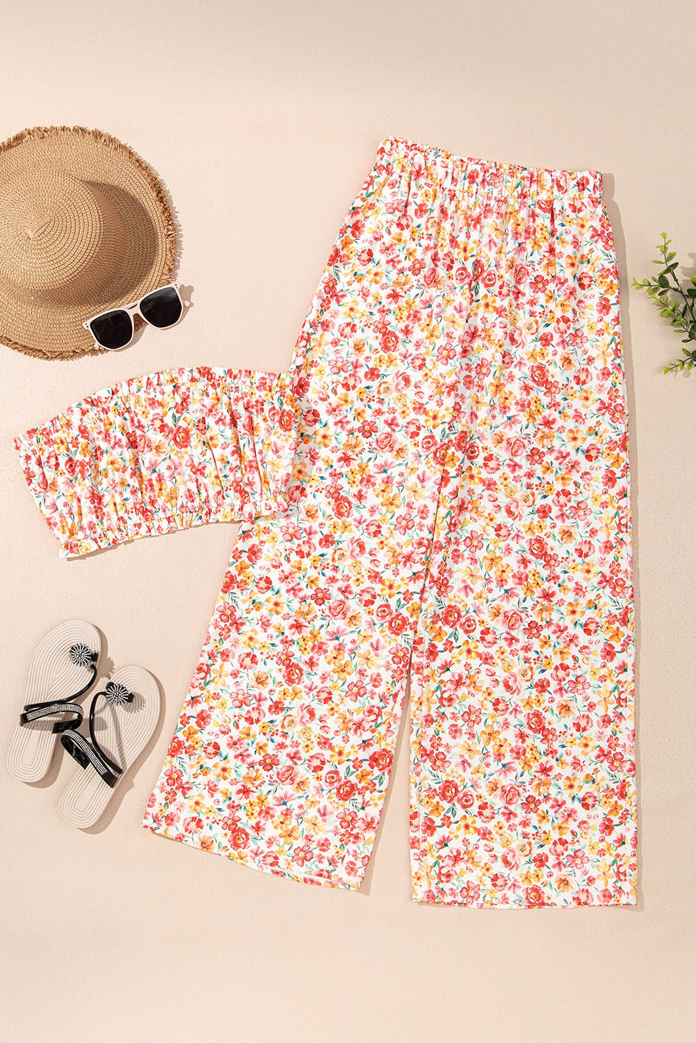Floral Bandeau Pants Set FB