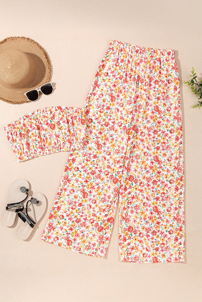 Floral Bandeau Pants Set FB