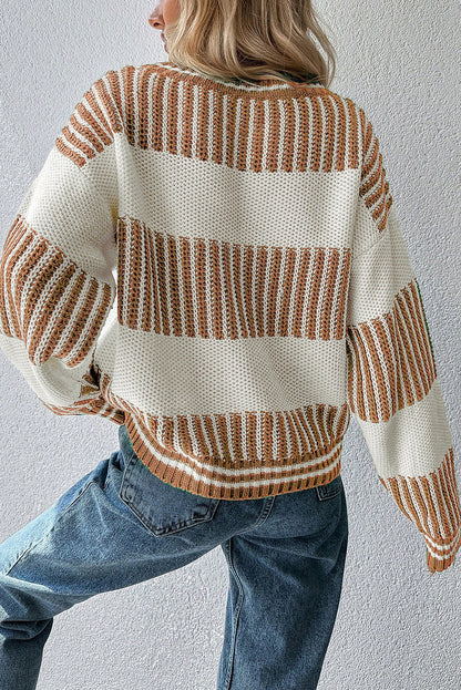 Two Tone Loose Sweater FB
