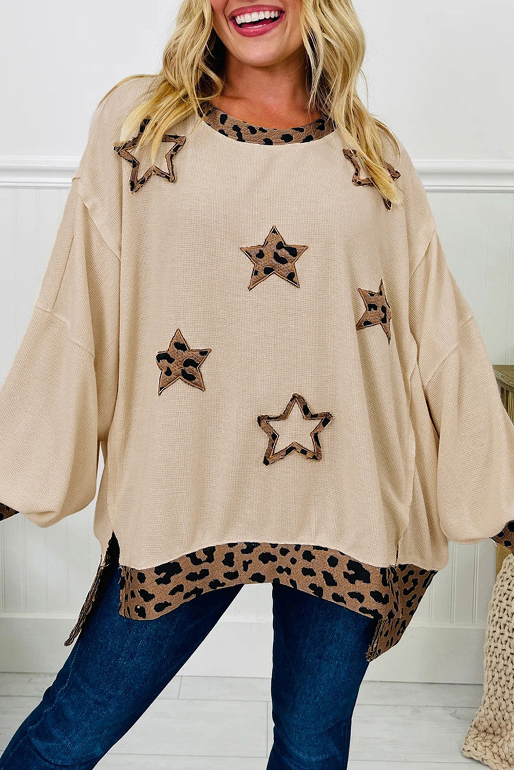 Leopard Star Baggy Sweatshirt FB