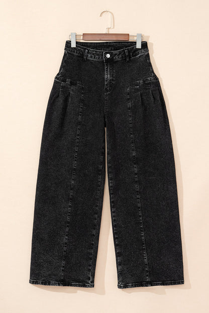 Mineral Wash Pleated Jeans RTS