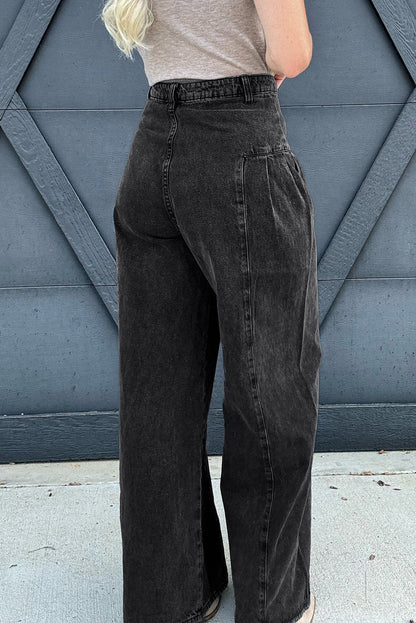Mineral Wash Pleated Jeans RTS