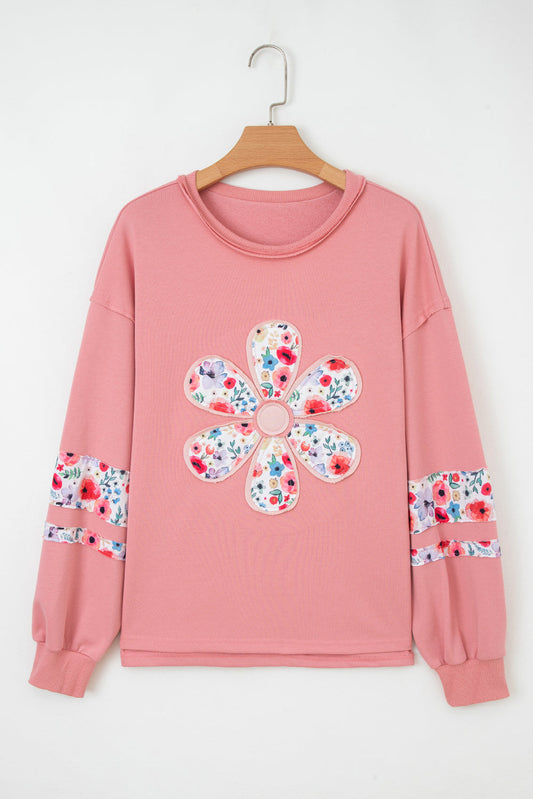 Peach Floral Applique Baggy Top LT