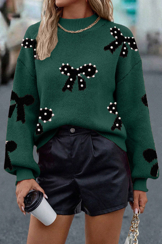 Pearl Bow Sweater *TWO COLORS* LT