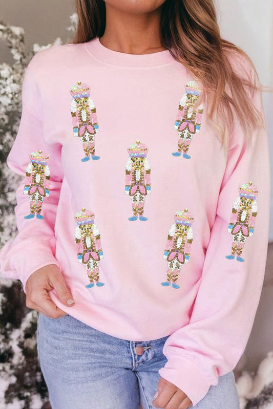 Pink Sequin Nutcracker Sweatshirt FB