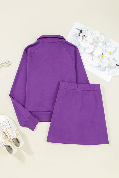 Sporty Pullover Skirt Set *multiple colors* RTS