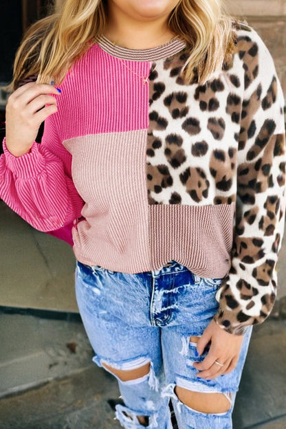 Ribbed Patchwork Plus Top November.