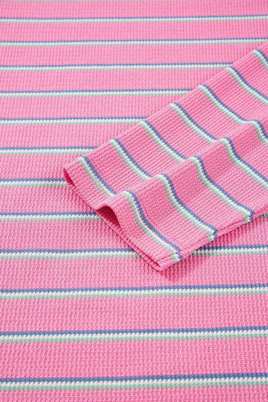 Rose Stripe Textured Top RTS