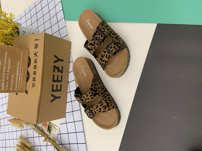 RTS: Leopard B-Style Sandals