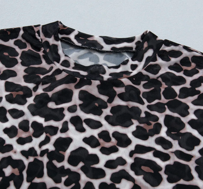 Leopard Sheer Mesh Top RTS