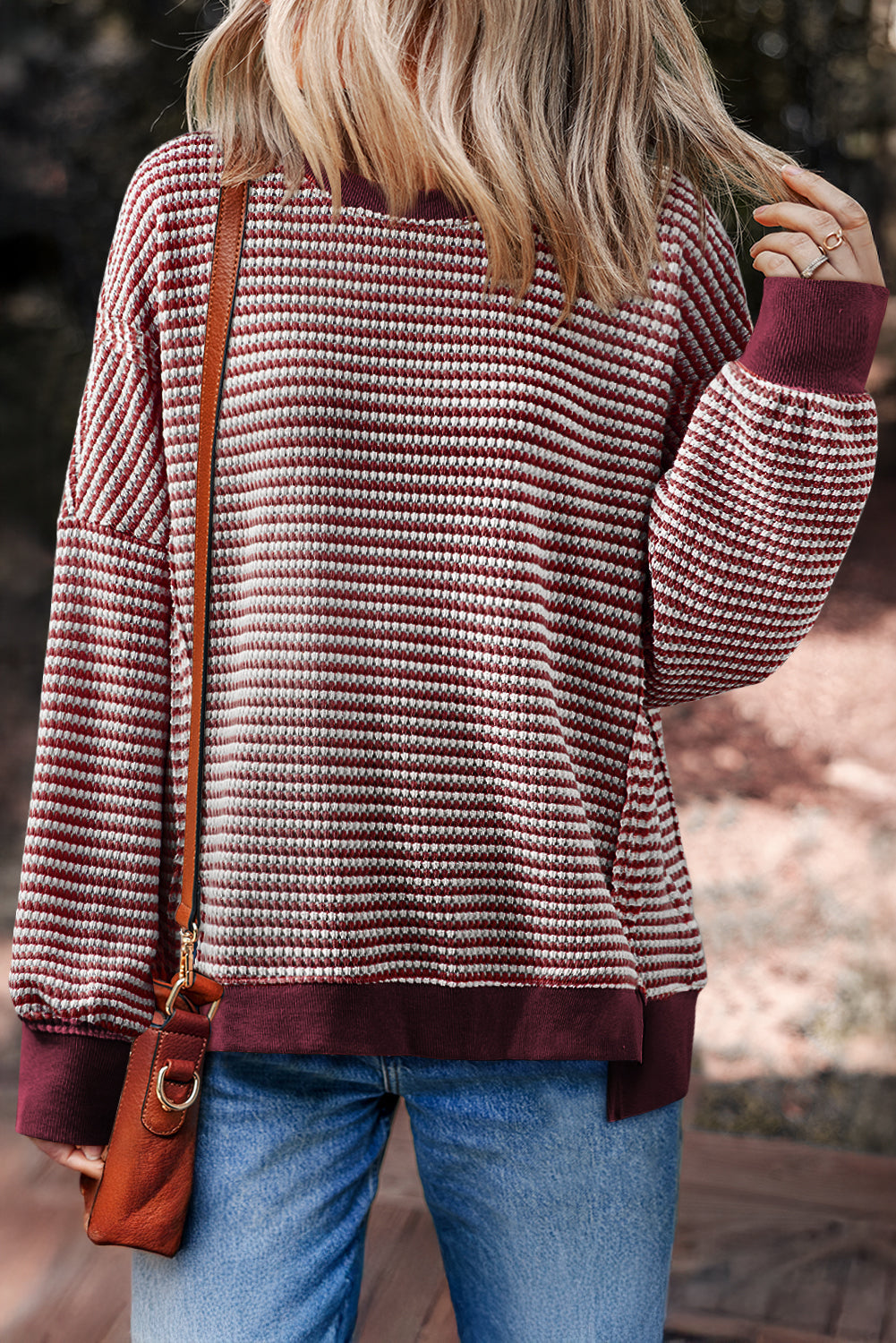 Stripe Ribbed Oversize Top September.