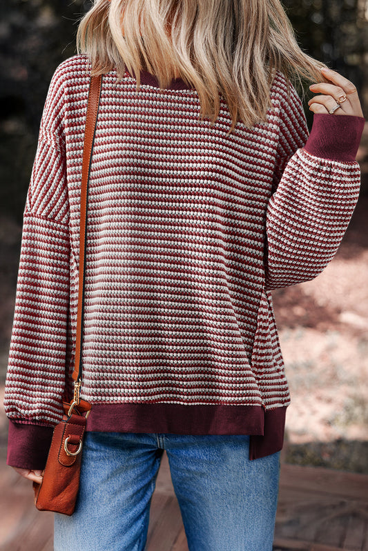 Stripe Ribbed Oversize Top September.
