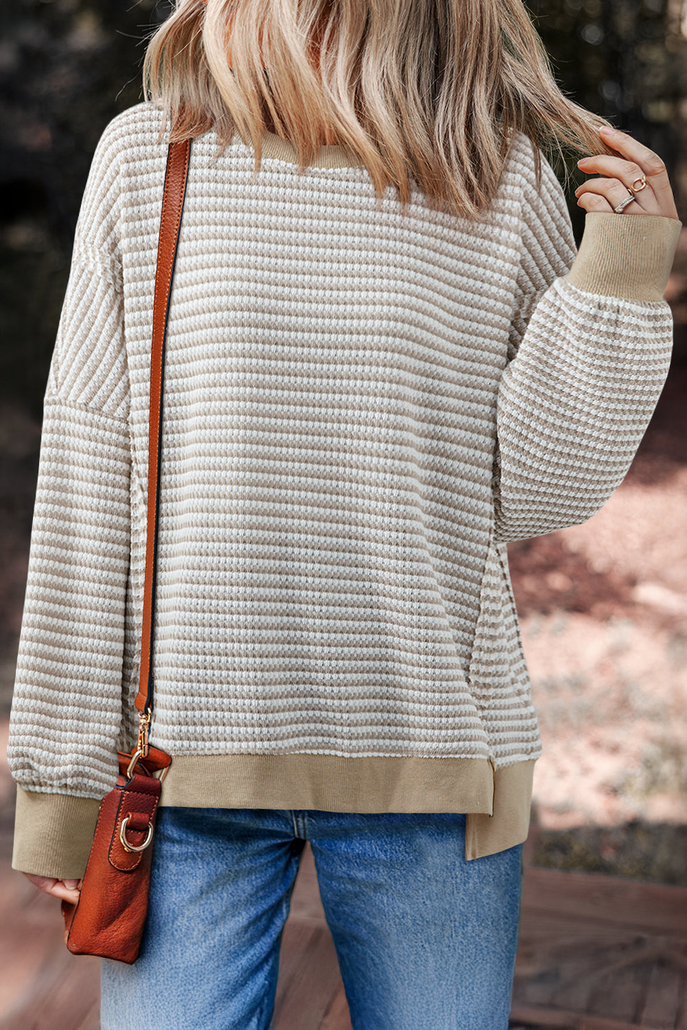 Stripe Ribbed Oversize Top September.