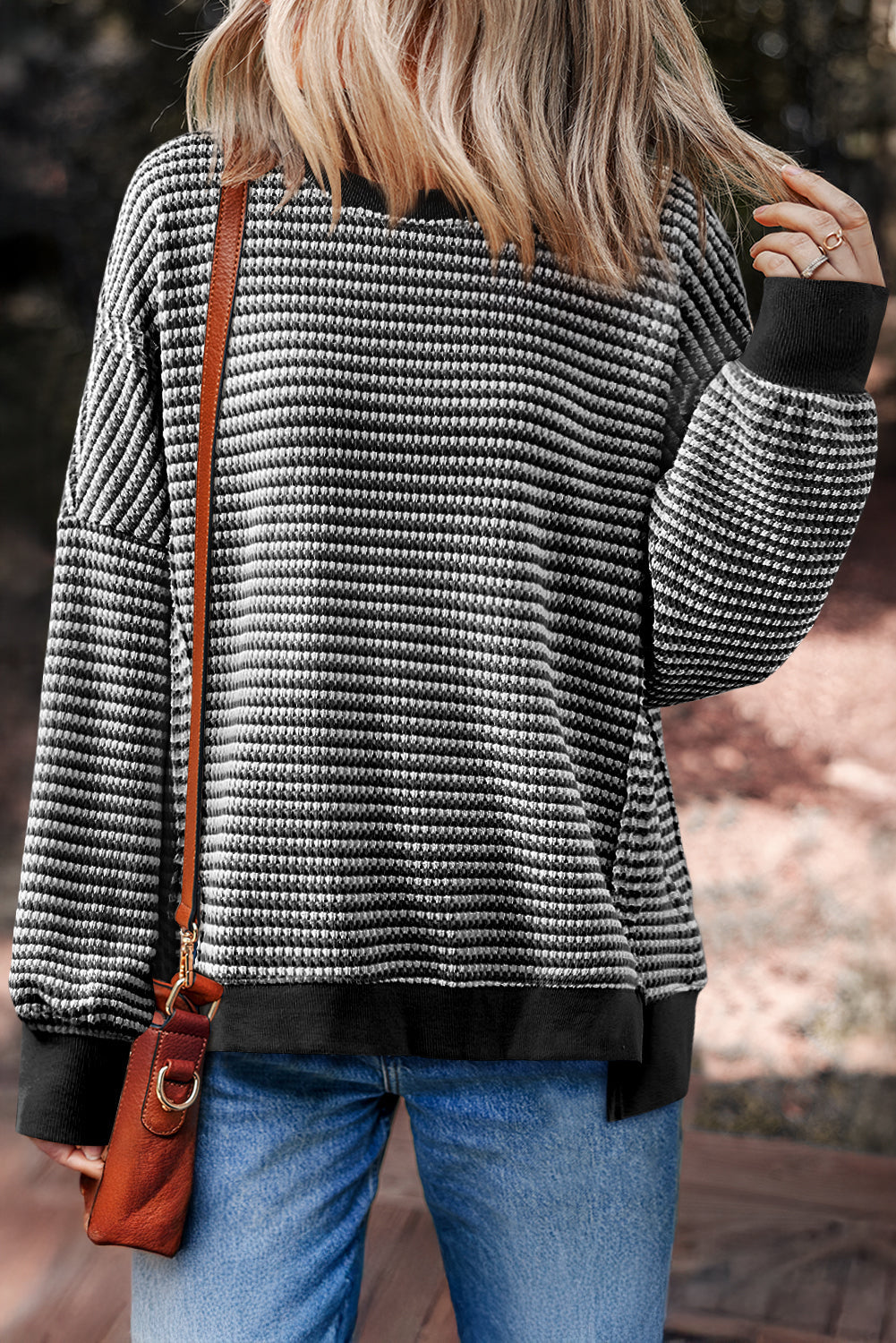 Stripe Ribbed Oversize Top September.