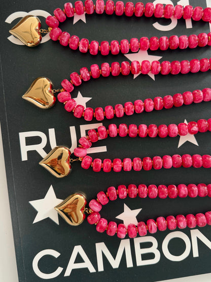 PINK HEART NECKLACE