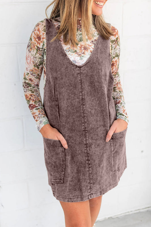 Vintage Washed Denim Mini Dress LT