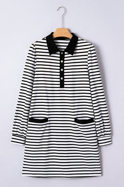 Stripe Collared T Shirt Dress November.