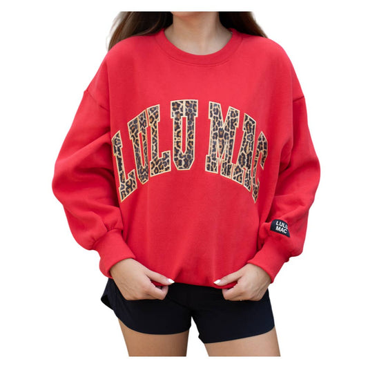 LEOP-9571-RED Lulu Mac Sweatshirt