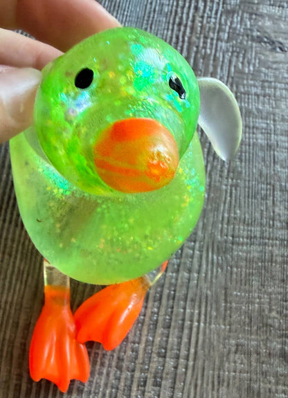 Squishy Squish Glitter Water Ducks Stress Toy