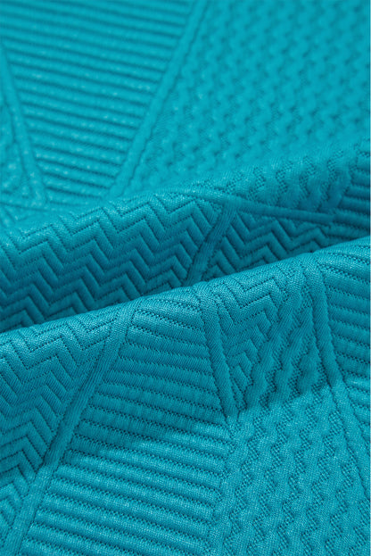 Black Textured Ruffle Summer Top and Drawstring Pants Set