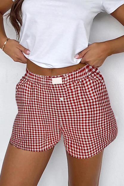 Plaid Gingham Printed High Waist Bottoms RTS