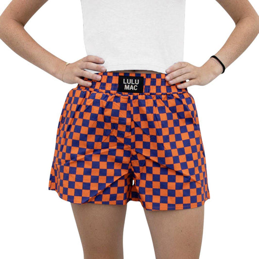 BXCK-ORANGE BLUE CHECK BOXER SHORT