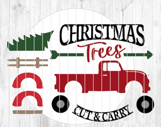 Christmas Trees Door Hanger DiY