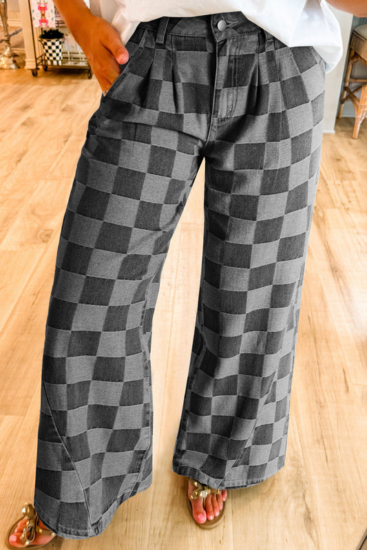 Checkered Jeans FB