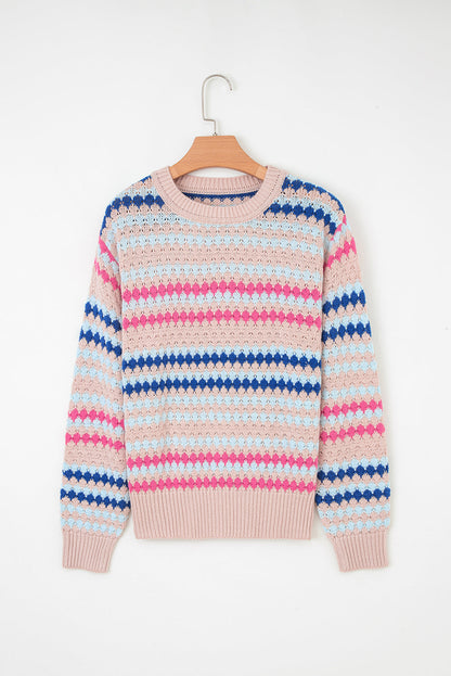 Stripe Eyelet Sweater *TWO COLORS* RTS