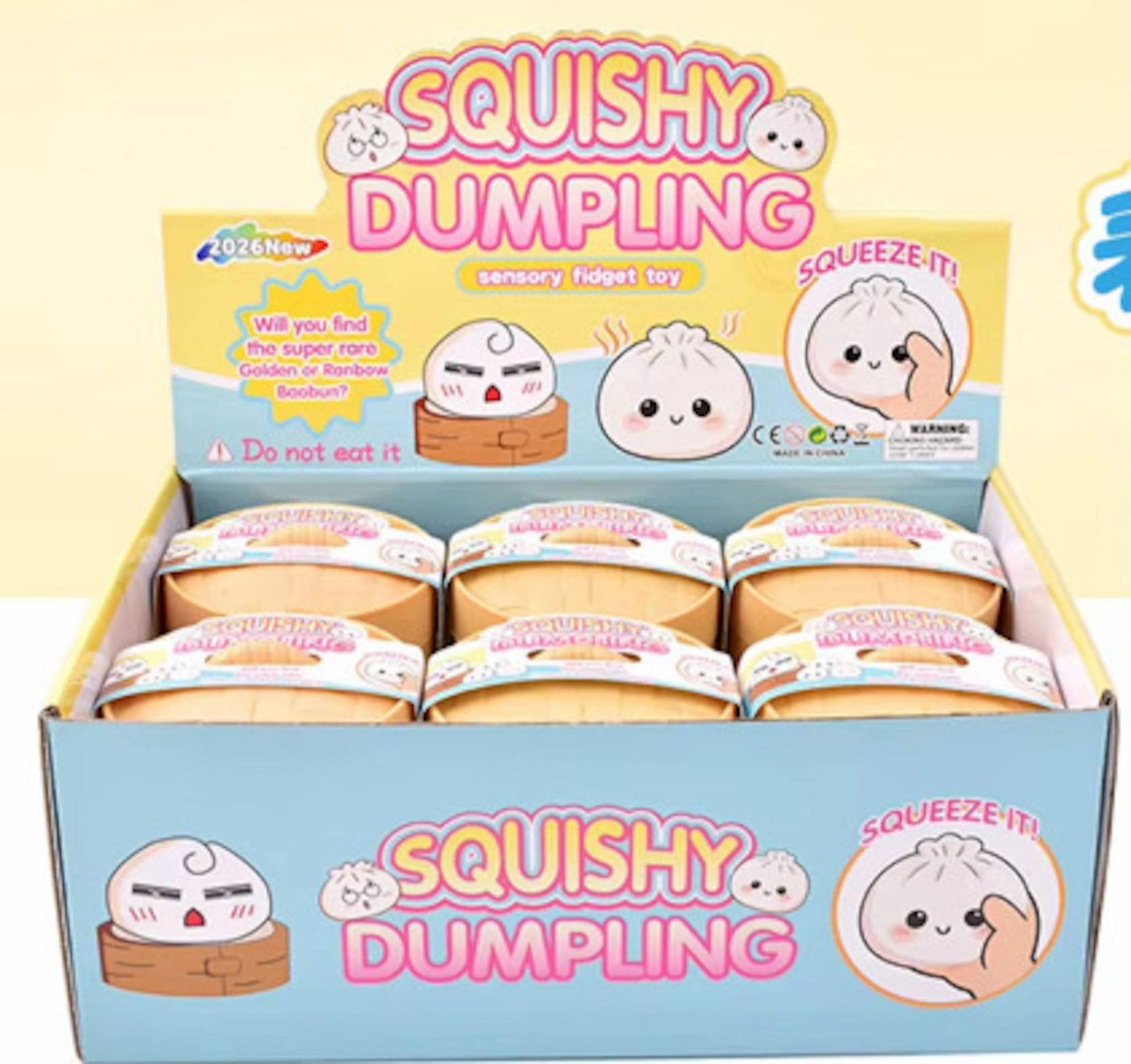 Mystery Squishy Neon Dumpling Stress Relief Toy