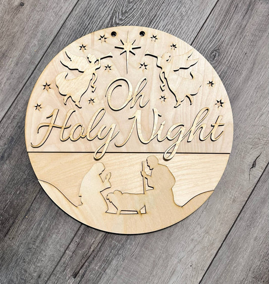 Oh Holy Night DIY Wood Cutout