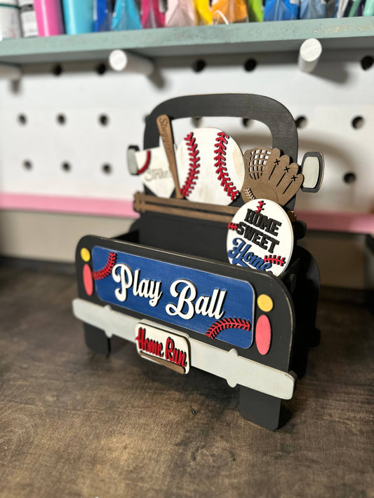 Unfinished DIY Project Kit - Interchangeable Farmhouse Add-On For BOX Truck - Baseball