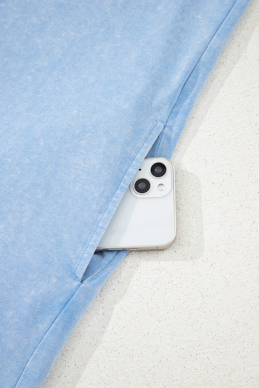 Beau Blue Mineral Wash Pocket Tank Mini Dress