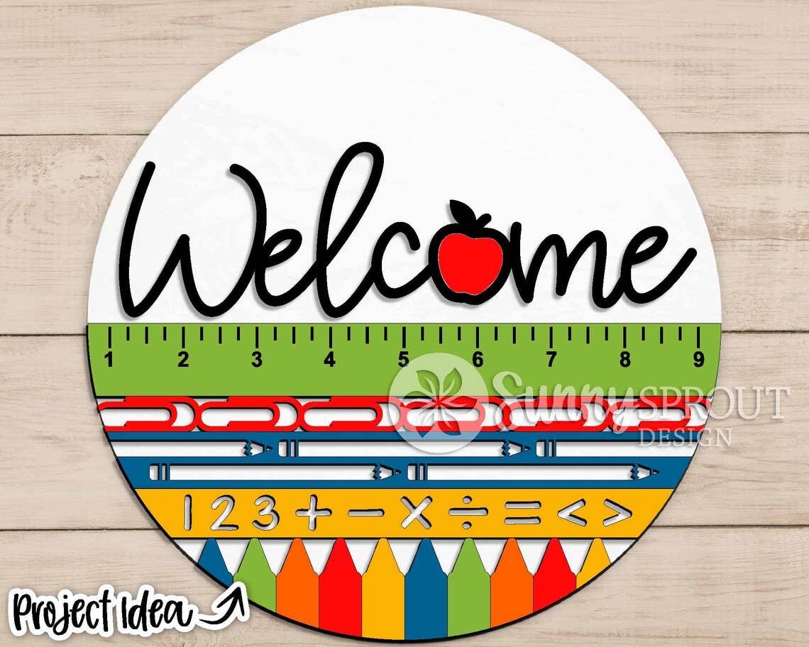 Welcome Classroom Door Hanger DiY
