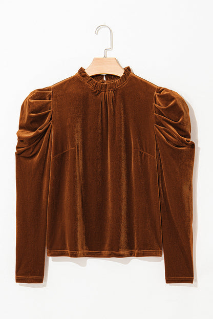 Frilled Velvet Top November.