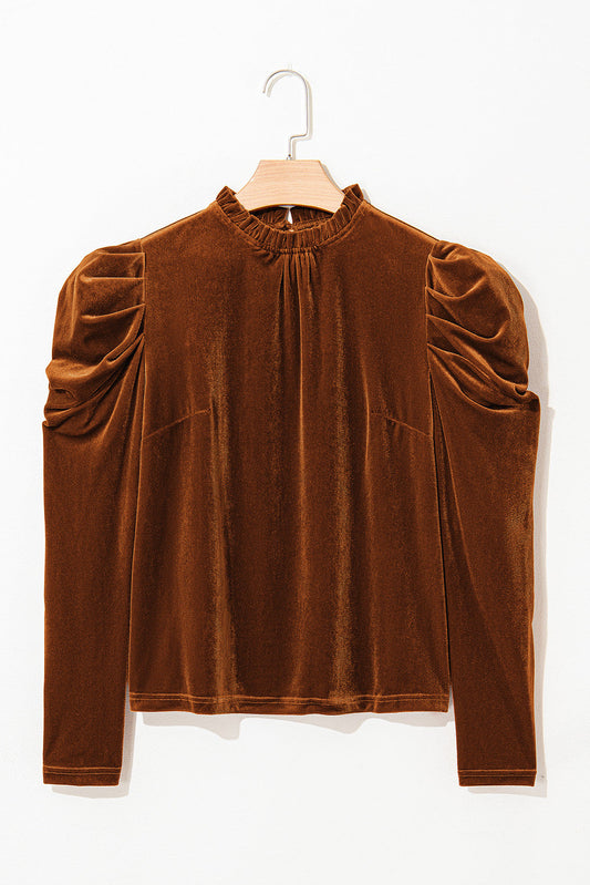 Frilled Velvet Top November.