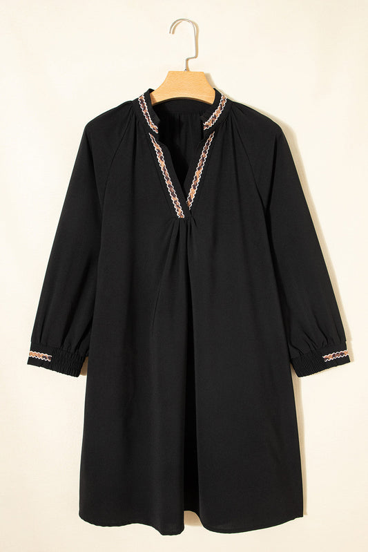 Black Trim Mini Dress LT