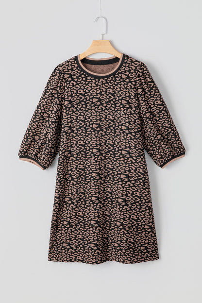 Black Leopard Mini Dress