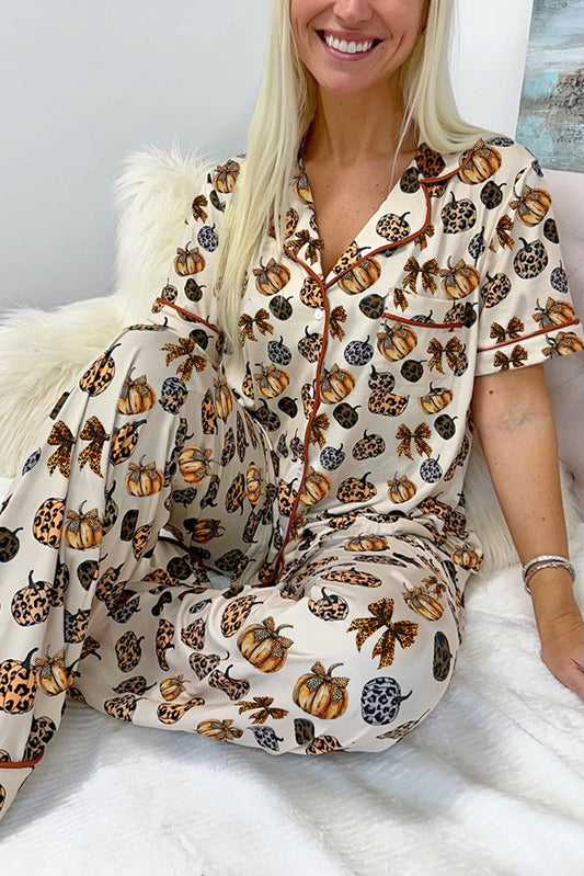 Leopard Pumpkin Lounge Set FB