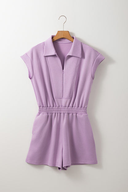 Orchid Zipped Romper FB