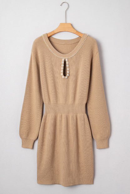 Pearl Ribbed Sweater Dress November.