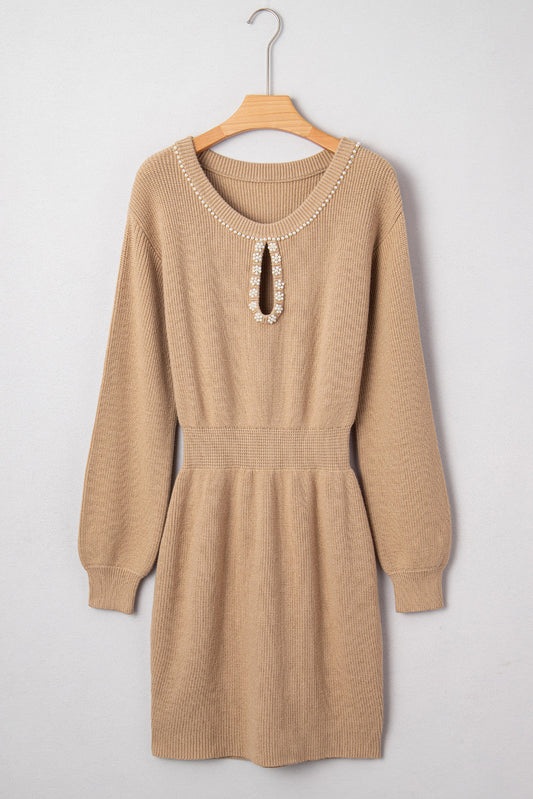 Pearl Ribbed Sweater Dress November.